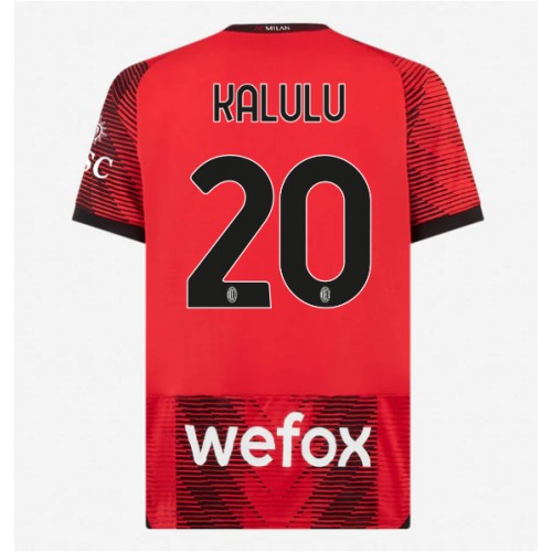 AC Milan Pierre Kalulu #20 Domaci Dres 2023-24 Kratak Rukav